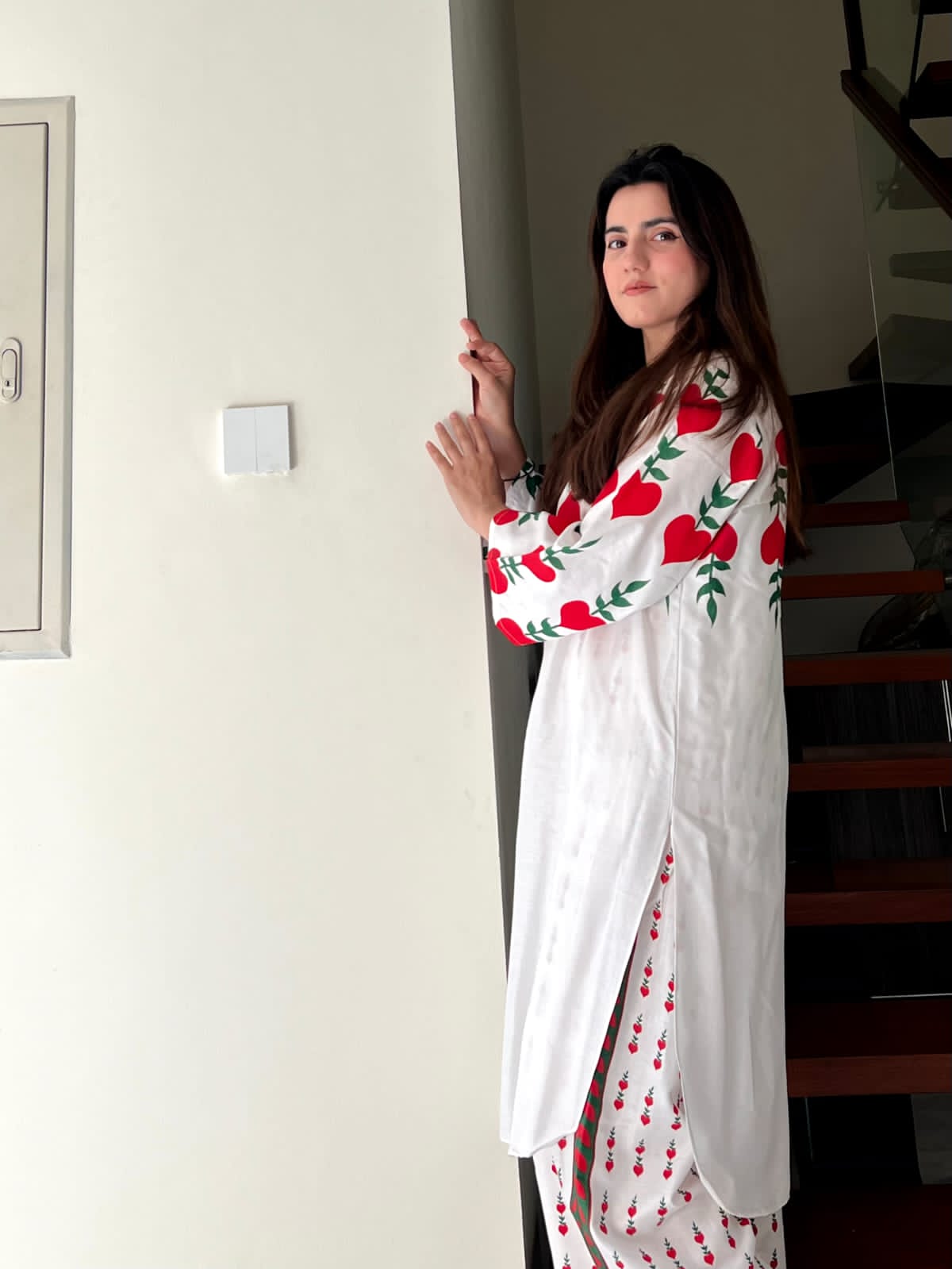 WHITE DOVE DESIGN TWO PIECE SUITS (Premium Lilen)