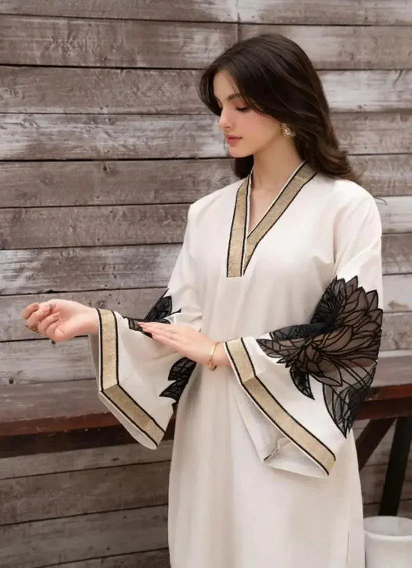 Almond Plazo Off White 2pc 