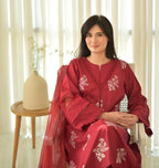 HORIYA MEHROON LAWN CORD SET