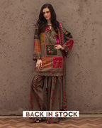 3-PC Stitched Printed Winter Grip Soft & Silk brown