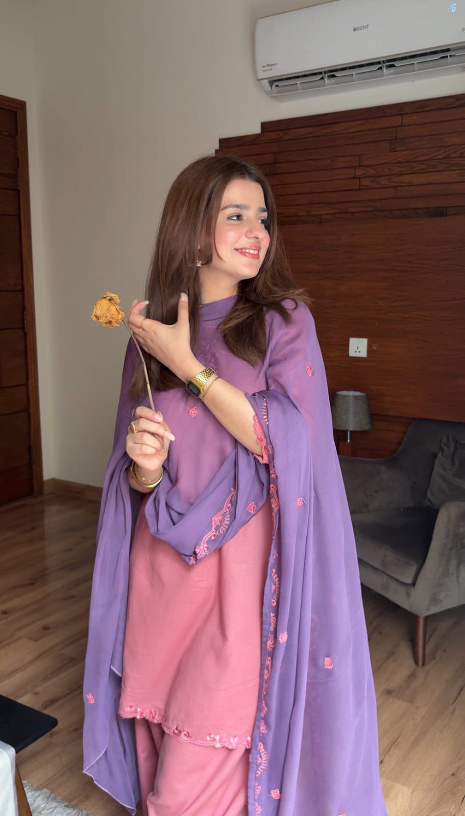 AIRA PINK 3PC ( FARSHI SHALWAR )