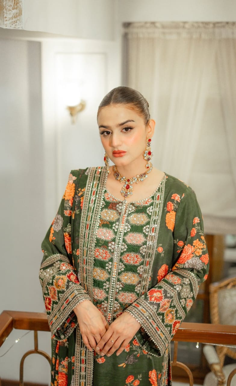 Kareena Embroidered Silk  3PC